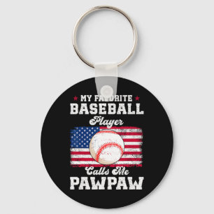 My Favourite Bysebyll Player Calls Me Pawpaw Flag Key Ring