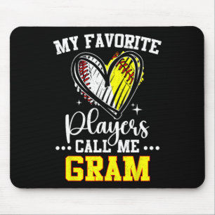 My Favourite Bysebyll Softbyll Players Call Me Gra Mouse Pad
