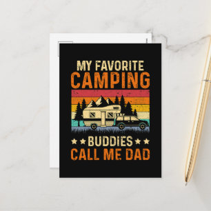 My Favourite Camping - Buddies Call Me Dad Holiday Postcard
