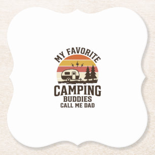 My Favourite Camping Buddies Call Me Dad Vector De Paper Coaster
