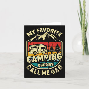 My Favourite Camping Buddies Call Me Dad Vintage F Card