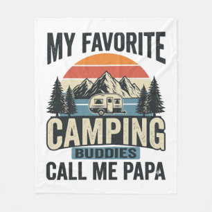 My Favourite Camping Buddies Call Me Papa Shirt_1 Fleece Blanket