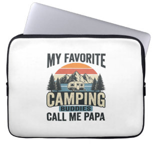 My Favourite Camping Buddies Call Me Papa Shirt_1 Laptop Sleeve