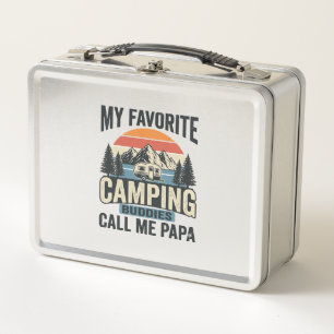 My Favourite Camping Buddies Call Me Papa Shirt_1 Metal Lunch Box