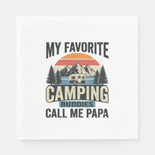 My Favourite Camping Buddies Call Me Papa Shirt_1 Napkin
