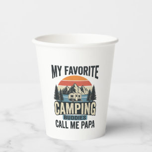 My Favourite Camping Buddies Call Me Papa Shirt_1 Paper Cups