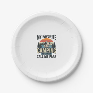 My Favourite Camping Buddies Call Me Papa Shirt_1 Paper Plate