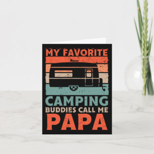 My Favourite Camping Buddies Call Me Papa Vintage Card