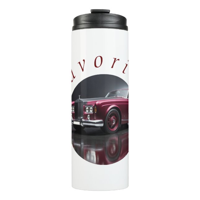 My Favourite Car. Your photo in circle. Thermal Tumbler (Front)