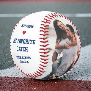 My Favourite Catch Couple Anniversary 2 Photo Baseball