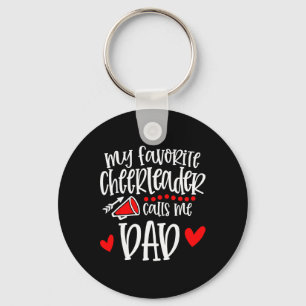 My Favourite Cheerleader Calls Me Dad Funny Cheerl Key Ring