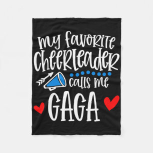 My Favourite Cheerleader Calls Me Gaga Funny Cheer Fleece Blanket