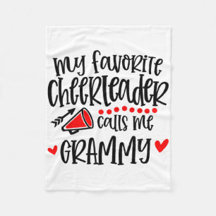 My Favourite Cheerleader Calls Me Grammy Funny Che Fleece Blanket