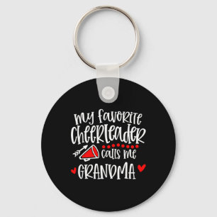 My Favourite Cheerleader Calls Me Grandma Funny Ch Key Ring