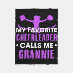 My Favourite Cheerleader Calls Me Grannie Cheerlea Fleece Blanket