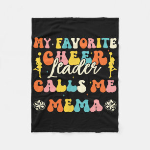 My Favourite Cheerleader Calls Me Mema Cheerleadin Fleece Blanket