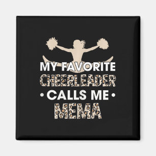 My Favourite Cheerleader Calls Me Mema Cheerleadin Magnet