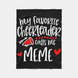 My Favourite Cheerleader Calls Me Meme Funny Cheer Fleece Blanket