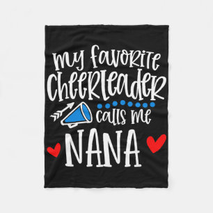 My Favourite Cheerleader Calls Me Nana Funny Cheer Fleece Blanket