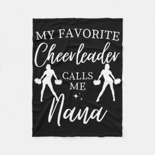 My Favourite Cheerleader Calls Me Nana Sports Chee Fleece Blanket