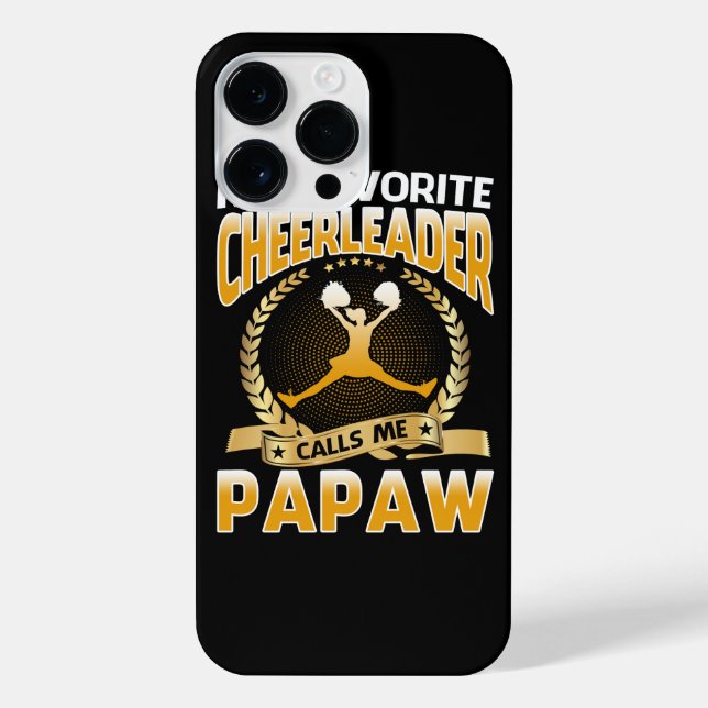 My Favourite Cheerleader Calls Me Papaw Cheerleadi iPhone Case (Back)