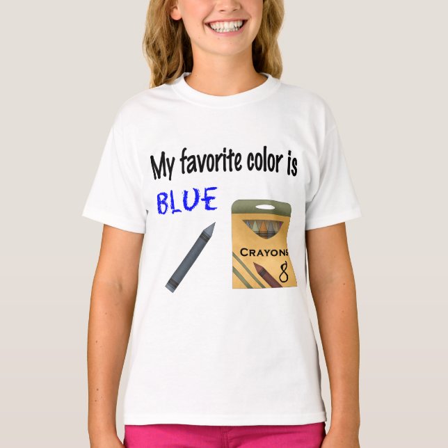 My Favourite Colour is Blue T-Shirt (Front)