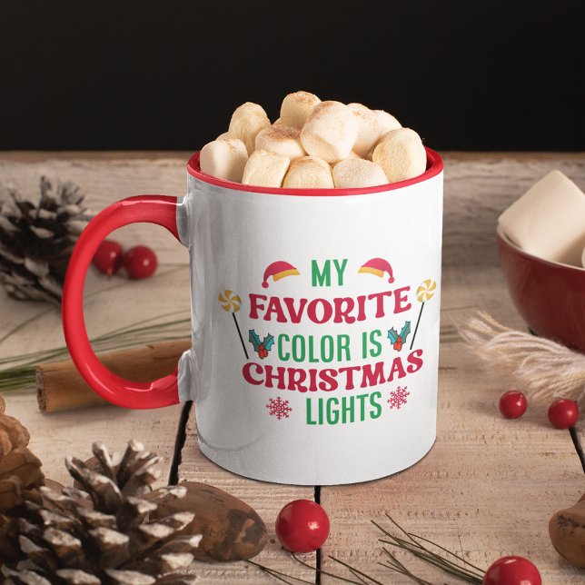 My Favourite Colour Is Christmas Light Mug (Creator Uploaded)
