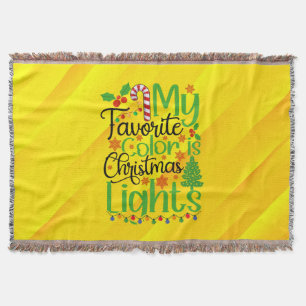 My Favourite Colour is Christmas Lights-55667 Throw Blanket