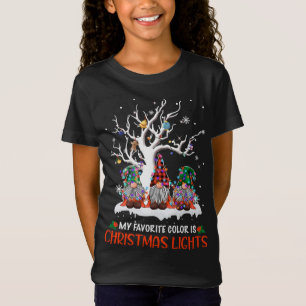 My Favourite Colour Is Christmas Lights Gnome Merr T-Shirt