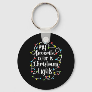 My Favourite Colour Is Christmas Lights Key Ring