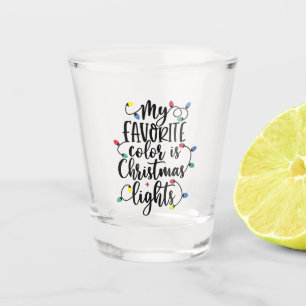 My Favourite Colour is Christmas Lights Santa Clau Shot Glass