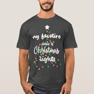 My favourite colour is christmas lights shirt best