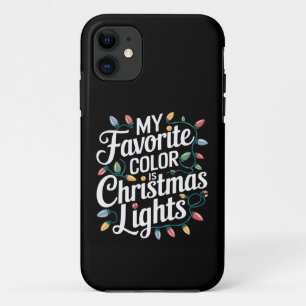 My Favourite Colour is Christmas Lights Xmas Holid Case-Mate iPhone Case