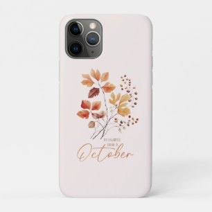 My Favourite Colour Is October –Autumn Leaves & Pi Case-Mate iPhone Case