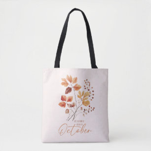 My Favourite Colour Is October –Autumn Leaves & Pi Tote Bag
