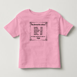 My favourite colour is pink toddler T-Shirt