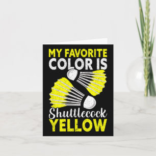 My Favourite Colour Is Shuttle Yellow Funny Dminto Card