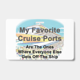 My Favourite Cruise Ports BADGE ID Badge