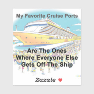 My Favourite Cruise Ports Sticker