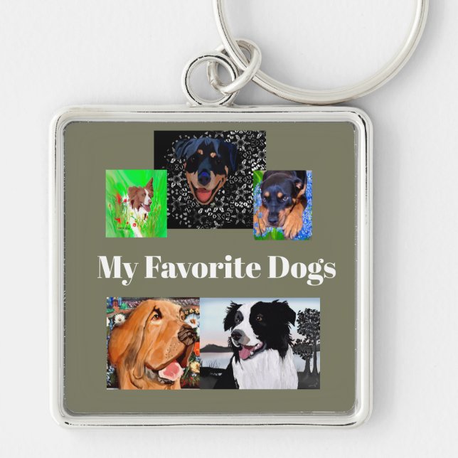 My Favourite Dogs Create Your Own 5-place   Key Ring (Front)