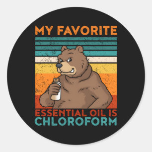 My Favourite Essential Oil Is Chloroform Classic Round Sticker