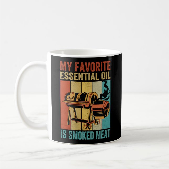 My Favourite Essential Oil Is Smoked Meat Griller Coffee Mug (Left)