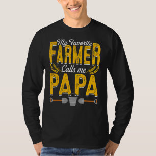 My Favourite Farmer Calls Me Papa Farming Papa Men T-Shirt
