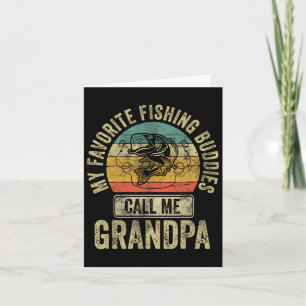 My Favourite Fishing Buddies Call Me Grandpa Shirt Card