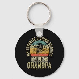 My Favourite Fishing Buddies Call Me Grandpa Shirt Key Ring