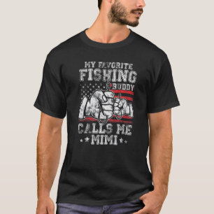 My Favourite Fishing Buddy Call Me Mimi US Flag T-Shirt