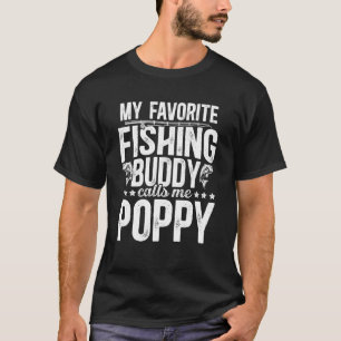 My Favourite Fishing Buddy Poppy and Grandson Long T-Shirt