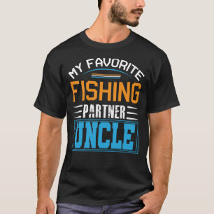 My Favourite Fishing Partner UNCLE Fathers Day  T-Shirt