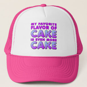 My Favourite Flavour Of Cake Funny Ball Cap Hat