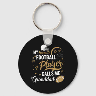 My Favourite Football Player Calls Me Granddad Key Ring
